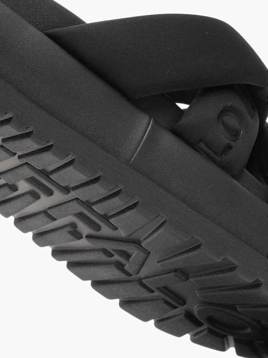 Flache Sandalen für Damen Flatforms in Schwarz Farbe