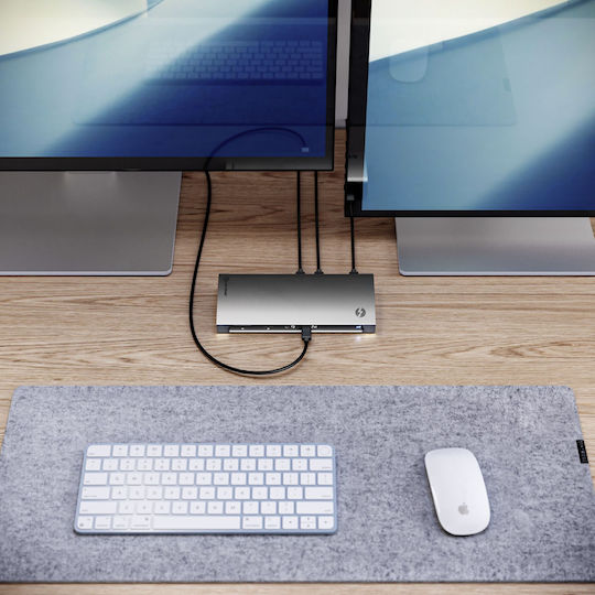 Alogic Thunderbolt 4 Докинг станция с 4K PD Ethernet Сребрист (TB4D3TB)