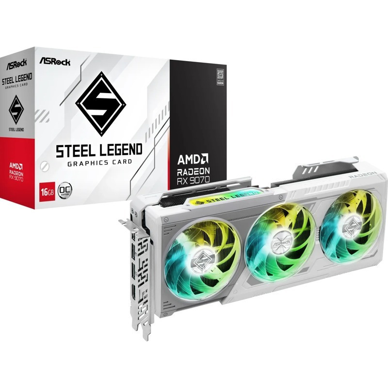 ASRock Radeon RX 9070 16GB GDDR6 Steel Legend OC Κάρτα Γραφικών