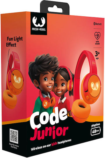 Fresh 'n Rebel Code Junior Ασύρματα Bluetooth Παιδικά On Ear Ακουστικά Funny Fox