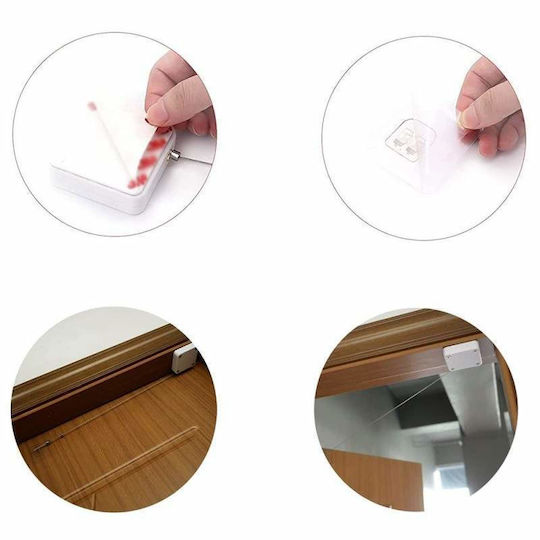 Automatic Lock Siks Steel Cable P12 Doors Windows Power 1200n White