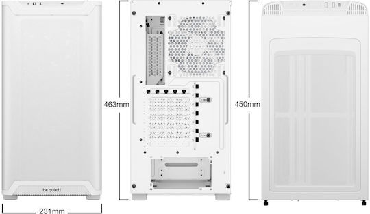 Be Quiet Pure Base 501 LX Gaming Midi Tower Computer Case with Side Window and RGB Lighting White