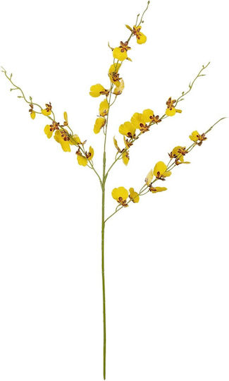 Globostar Artificial Decorative Branch Yellow Orchid Y76cm Globostar Artificial Decorative Branch Yellow Orchid Y76cm