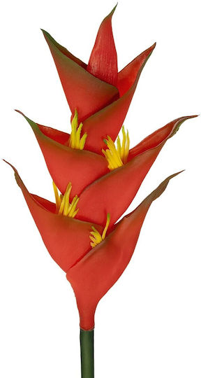 Globostar Artificial Garden Red Bird of Paradise Decorative Branch 21398 Y90cm