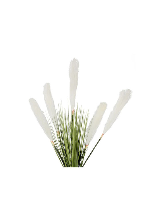 Globostar Artificial Garden White Pampas Grass Branch 21485 Decorative Artificial White Pampas Branch Y88cm