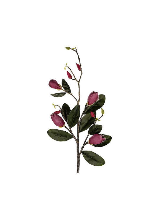 Globostar Artificial Garden Dark Pink Magnolia Branch 21421 Decorative Artificial Pink Magnolia Branch Y120cm