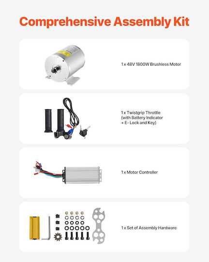 Vevor Κινητήρας DC 48V 4300rpm (ZLWSDJTJ2000G4RXBV9)