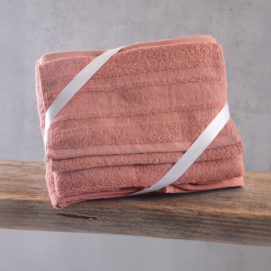 Rythmos Bath Towel Set 5pcs Laura Terracotta Weight 500gsm