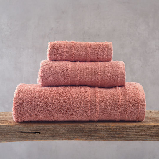 Rythmos Bath Towel Laura 70x140cm Terracotta Weight 500gr/m²