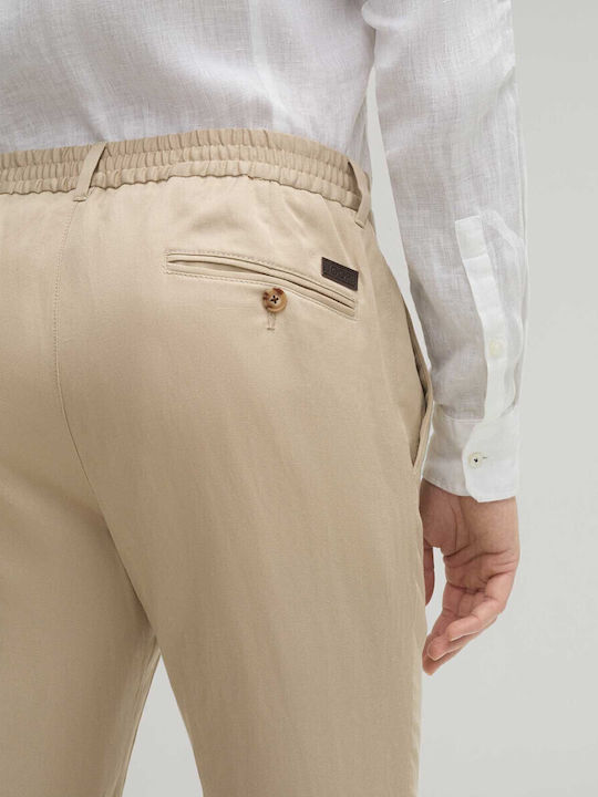 Lester Men's Trousers Chinos Elastic Beige