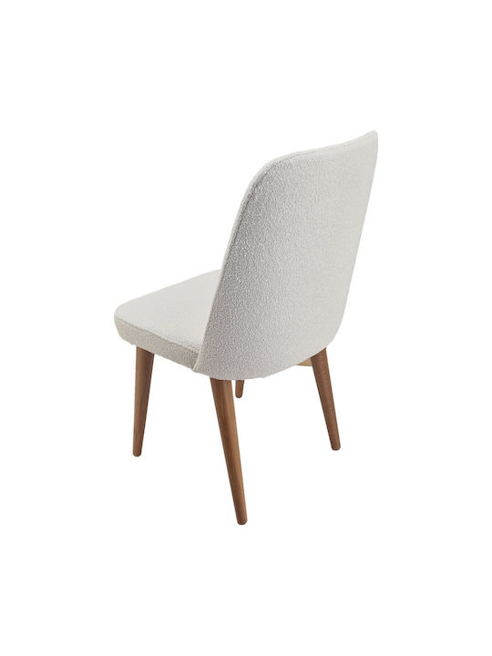 Milano Scaune Sala de mese Lemn Alb 1buc 48x50x91buc