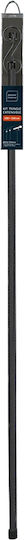 Douceur d'Intérieur Extendable Metallic Curtain Pole Arabesque Single Φ19mm 210-120cm Black