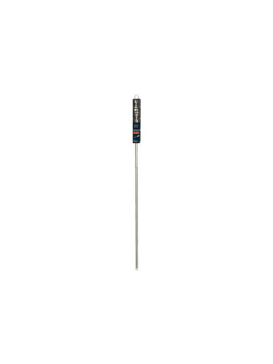 Douceur d'Intérieur Extendable Metallic Curtain Pole Silas Single Φ19mm 210-120cm Chrome