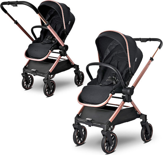 Lorelli Reya Adjustable 2 in 1 Baby Stroller Suitable for Newborn Black Jasper