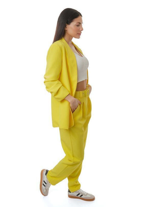 Yellow Trousers and Blazer Set