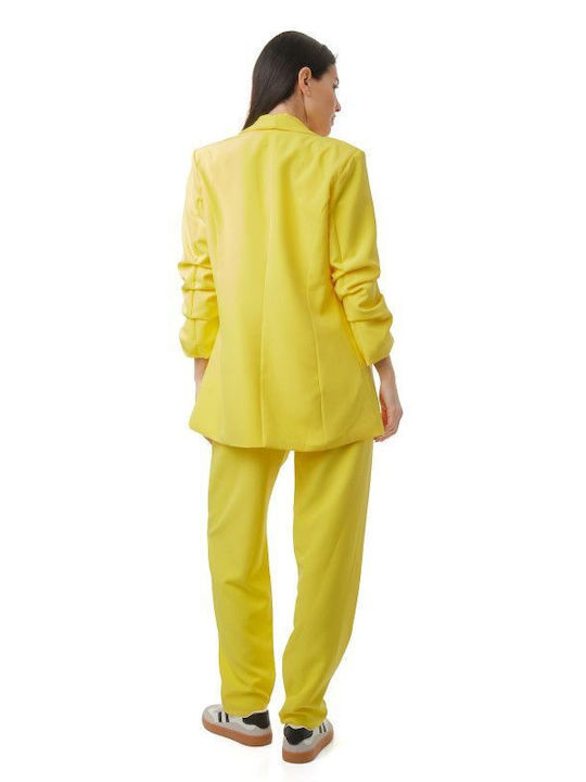 Yellow Trousers and Blazer Set