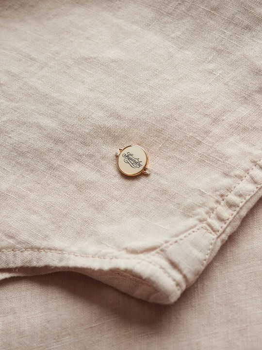 Casual Women's Linen Long Sleeve Shirt Pumice Stone Beige