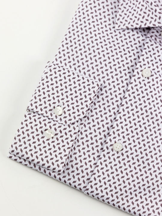 Long-sleeved Cotton Shirt Brown
