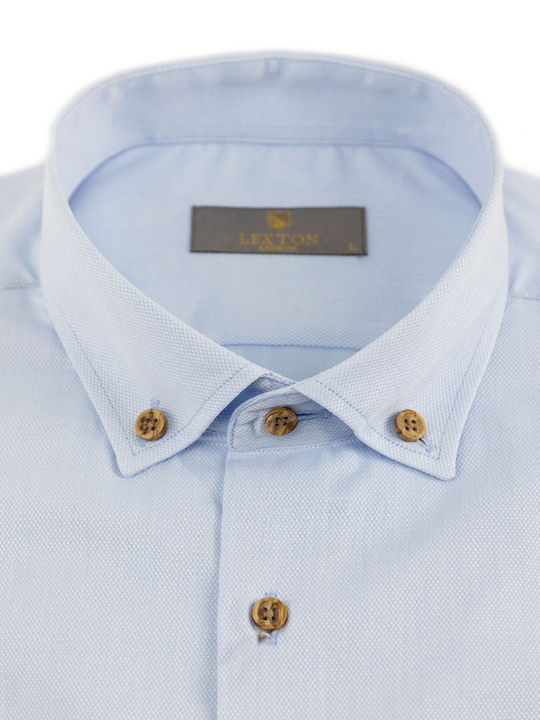 Long-sleeved Cotton Shirt L.blue