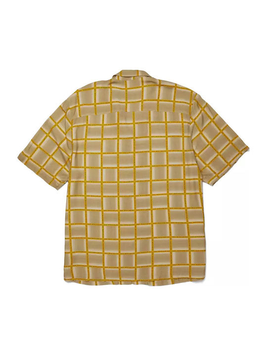 Resort Short Sleeve Shirt in Wide Line Mustard