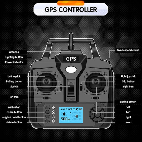 Barcă Plantat Nădit Momit Iuni U06 GPS 12000mAh 500m 2kg 10km/h Telecomandă 2.4GHz