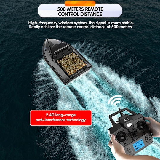 Barcă Plantat Nădit Momit Iuni U06 GPS 12000mAh 500m 2kg 10km/h Telecomandă 2.4GHz