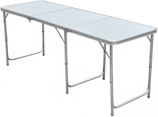 Tabelul Aluminiu pentru Camping Pliabil în cazul în care 60x12cm Alb