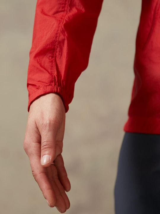 Women's for Hiking Short Puffer Softshell Jacket Waterproof and Windproof for Winter with Hood Geranium