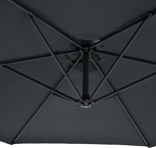 Umbrelă Profesională Suspendată Rotundă din Aluminiu Jiopel Bej / Gri Φ3xÎ2.5m