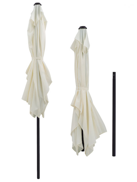 Square Aluminum Parasol Cambell Beige / Grey 1.8x2.7xH2.53m