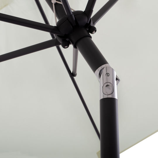 Umbrelă Pătrată Din Aluminiu Cambell Bej / Gri 1.8x2.7xÎnălțime2.53m