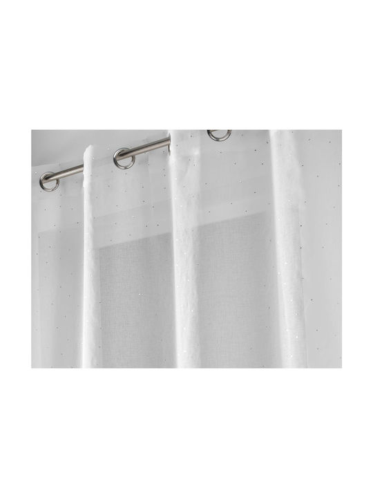 Douceur d'Intérieur Κουρτίνα με Τρουκς Λευκή 140x280εκ.