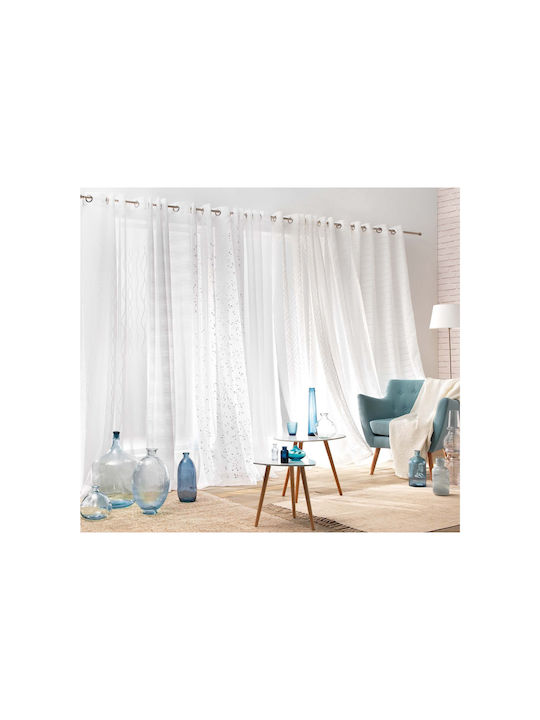 Douceur d'Intérieur Κουρτίνα με Τρουκς Λευκή 140x240εκ.