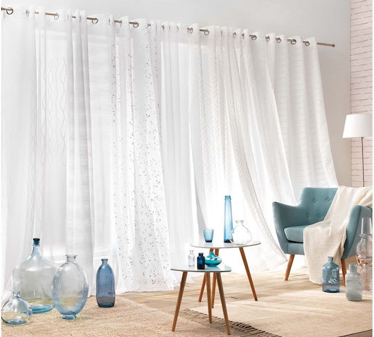 Douceur d'Intérieur Vorhang mit Grommet Weiß 140x240cm