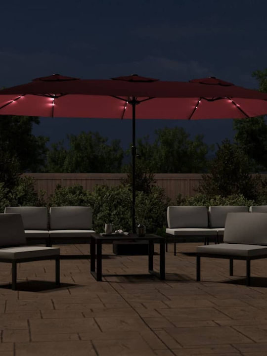 Garten- und Terrassen-Sonnenschirm Rundschreiben Aluminium Burgundisch F4.49xH2.45m