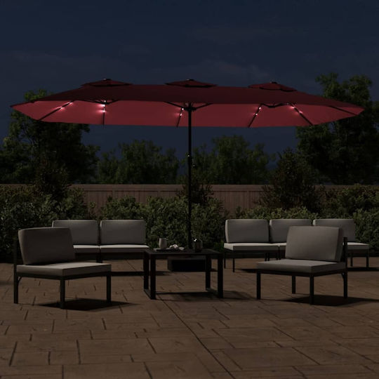 Garten- und Terrassen-Sonnenschirm Rundschreiben Aluminium Burgundisch F4.49xH2.45m