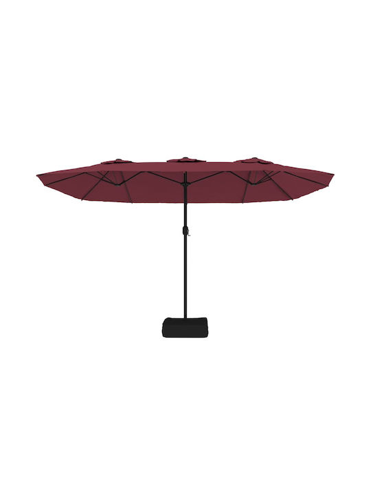 Garten- und Terrassen-Sonnenschirm Rundschreiben Aluminium Burgundisch F4.49xH2.45m