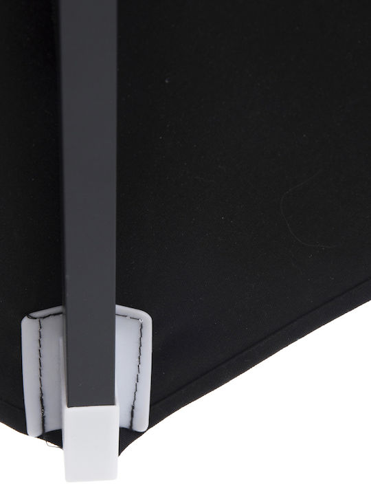 Professional Square Aluminum Black Garden & Terrace Parasol 2.20x2.20m