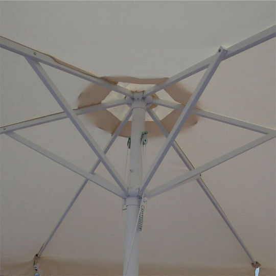 Rundschreiben Garten- und Terrassen-Sonnenschirm Aluminium Ecru Durchmesser 3m