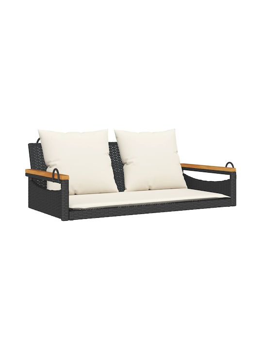 Κρεμαστή Κούνια 2 Θέσεων Rattan Μ109xΠ62xΥ40cm Γκρι Κρεμαστή Κούνια 2 Θέσεων Rattan Μ109xΠ62xΥ40cm Γκρι