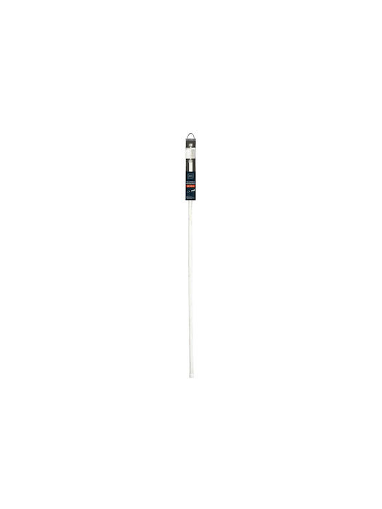 Douceur d'Intérieur Extendable Metallic Curtain Pole Tempo Single Diameter 19mm Length 210-120cm White/Gold