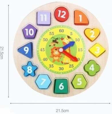 Montessori Εκπαιδευτικό Παιχνίδι Εκμάθησης Ώρας από Ξύλο για 3+ Ετών
