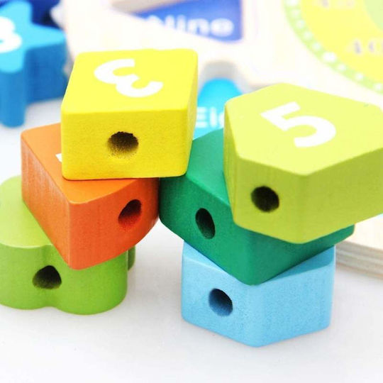 Montessori Εκπαιδευτικό Παιχνίδι Εκμάθησης Ώρας από Ξύλο για 3+ Ετών
