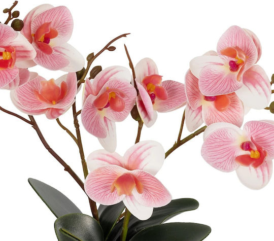 Globostar Artificial Garden Pink Orchid 21075 Διακοσμητικό Φυτό Ροζ Ορχιδέα Υ30cm