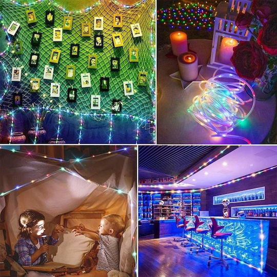 Φωτοσωλήνας 5050 Λαμπάκια 220V RGB με Προγράμματα 10m IP67