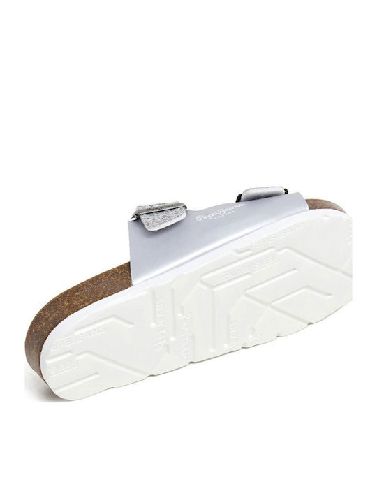 Kinder Flip Flops Silber Stars'