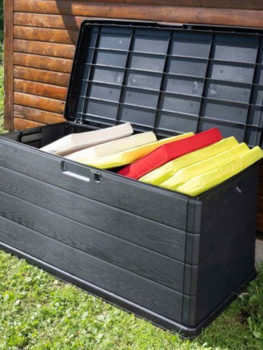 Progarden Outdoor Storage Box 340lt Black L118xW59xH57cm Progarden Outdoor Storage Box 340lt Black L118xW59xH57cm