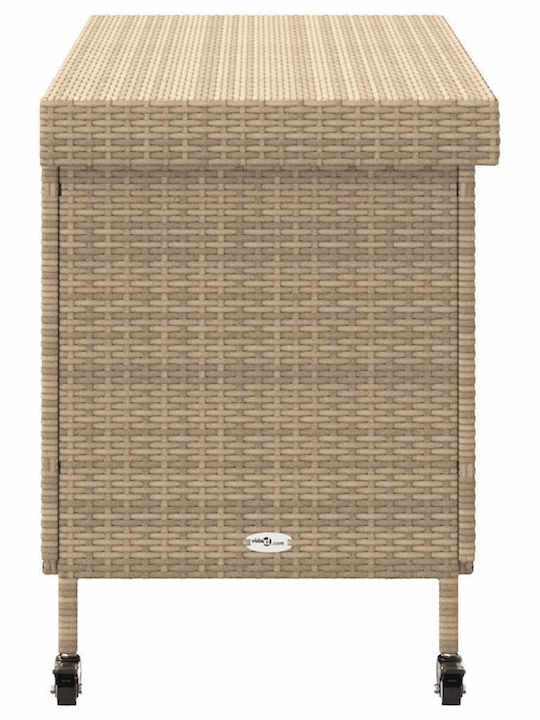 vidaXL Outdoor Storage Box Beige L110xW55xH73cm