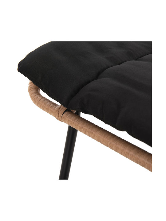 Stool for Bar Outdoor Allegra Black, Beige 46x46x99cm
