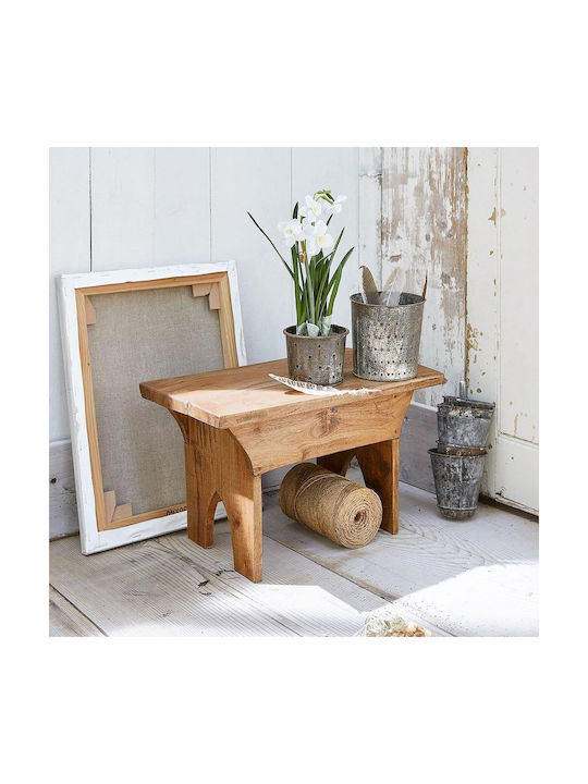 Nextdeco Stool Mahogany Wood H24xW40xD24cm